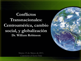Conflictos transnacionales: Centroamerica, cambio social y