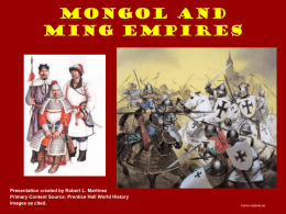 Mongol and Ming Empires - Team Martinez