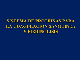 sistema de proteinas para la coagulacion sanguinea y