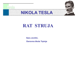 Nikola Tesla- Rat struja