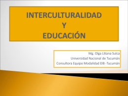 interculturalidad y educacion - Modalidad de Educación Intercultural