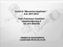 Introduzione al Corso - Dipartimento di Ingegneria Industriale