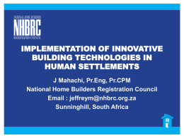 PICC Innovative building technologies