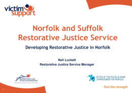 Developing Restorative Justice - Norfolk Association of Local Councils