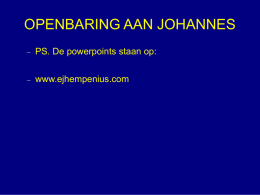 OPENBARING AAN JOHANNES (2)