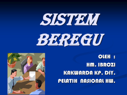sistem beregu - SD Muhammadiyah Gerso