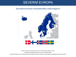 Severní Evropa – socioekonomická charakteristika regionu