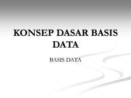 Bab 1 - KONSEP DASAR BASIS DATA