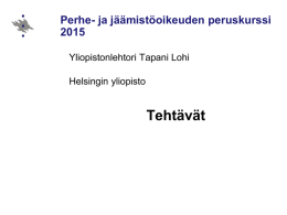 Tehtävädiat - Helsingin yliopisto