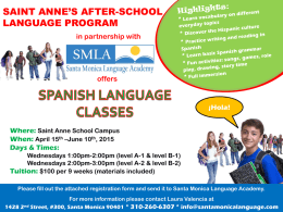 flyer - Santa Monica Language Academy