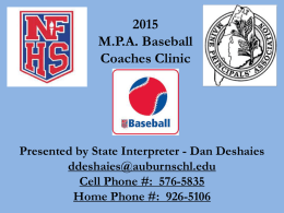MPA Baseball Powerpoint (Dan) - Central Maine Board of Approved
