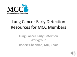 Lung Cancer Early Detection Resources for MCC Members