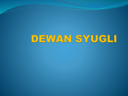 DEWAN SYUGLI - SD Muhammadiyah Gerso