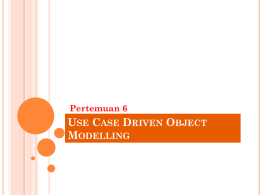 Use Case Driven Object Modelling