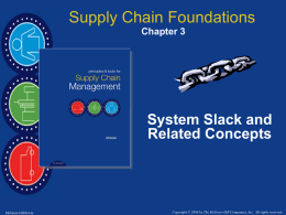 Chapter 3: Supply Chain Foundations - McGraw