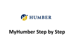 MyHumber Registration Step by Step