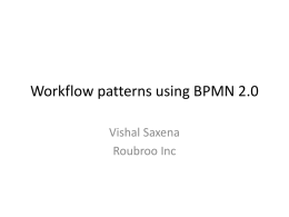 Workflow patterns using BPMN 2.0