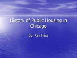History of Public Housing in Chicago