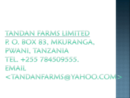 TANDAN FARMS LIMITED by Nicholas Kampa Final