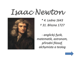 Sabina Šafaříková- Isaac Newton