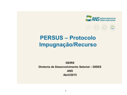 Tutorial – PERSUS – Protocolo Impugnação/Recurso
