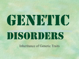 Genetic Disorders - Narragansett Pier School