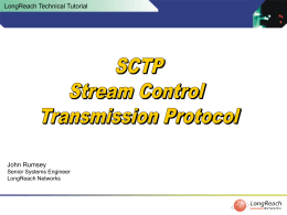 SCTP Technical Tutorial - University of Belgrade