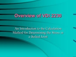 Overview of VDI 2230