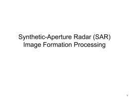 Synthetic-aperture radar (SAR)image formation processing