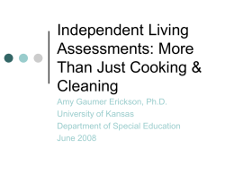 Independent Living Assessments: More Than Just Cooking