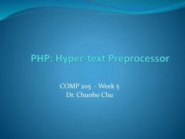 PHP &ndash; An Introduction
