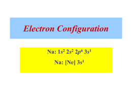 electron configuration for Na