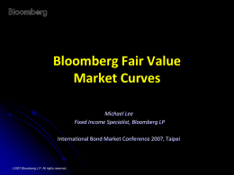 Bloomberg Fair Market Yield Curves Methodology,