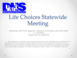 Life Choices Statewide Meeting