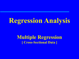Regression Analysis Multiple Regression