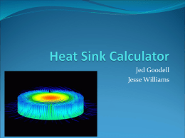 Heat Sink Calculator - Ira A. Fulton College of
