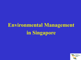 Environmental Management and Pollution Control in Singapore