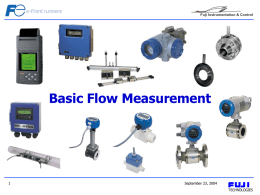 Basic Flow Measurement