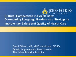5-Cultural Competence and Health Care