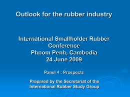 The future for natural rubber in the world rubber industry