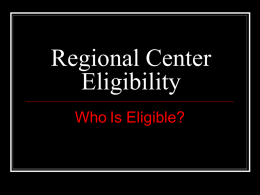 Regional Center Eligibility - Disability Rights California