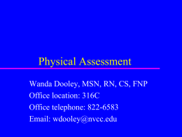 physical assessment 1. ppt - David Crockett High School