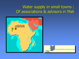 Water supply in small towns - Mali