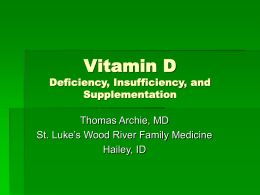 Vitamin D - Dr. Tom Archie