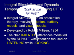 Speech sound disorders The basics and beyond