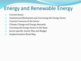 Power and Renewable Energy - SIPCOT Area Community