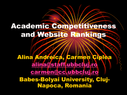 Academic Websites and Web Rankings