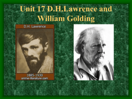 Unit 17 D.H.Lawrence and William Golding