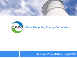 China Recycling Energy Corp.
