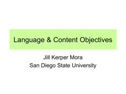 Language & Content Objectives